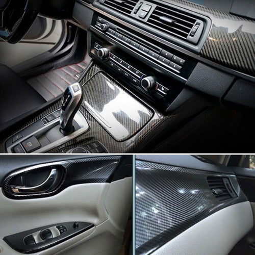 5D High Gloss Carbon Fiber Vinyl Car Wrap Stickers